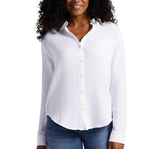 Jag TEXTURED LONG SLEEVE SHIRT White L - Picture 9 of 9